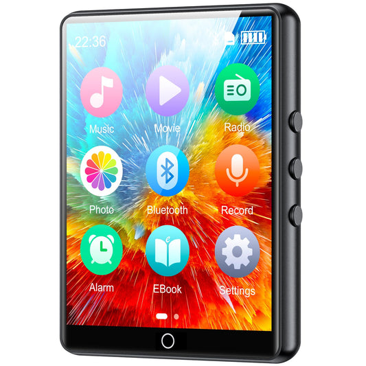 64GB MP3 Player Bluetooth 5.0, Oilsky Kids MP3 Player with Headphones, 2.8" Touchscreen Music Player with Speaker, Portable MP3 Digital Audio Player with FM Radio, E-Book (Black)