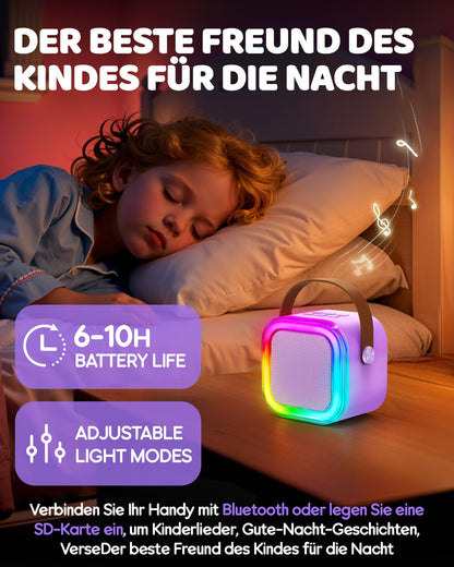 Karaoke Machine for Kids, Gift for Girls 3-12 Years, Karaoke Kids Toy for 3-12 Year Old Girls, Karaoke Machine with 2 Karaoke Microphones for Kids, Purple