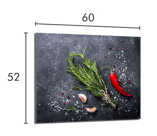 Stove cover 60x52 One-piece glass electric stove induction stove guard splash guard glass plate decor cutting board, slate spices