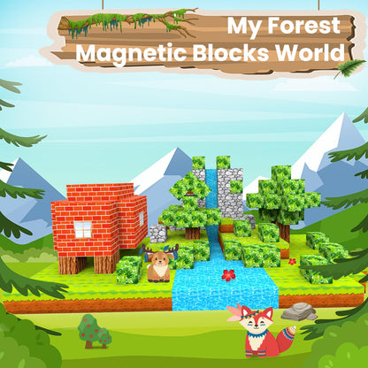 YOTOY Magnetic Building Blocks Build Mine Magnets World Set Magnetic Toy Children's Toy Outdoor Gift for 3-8 Year Old Girls Boys Birthday Toy Child's Toy
