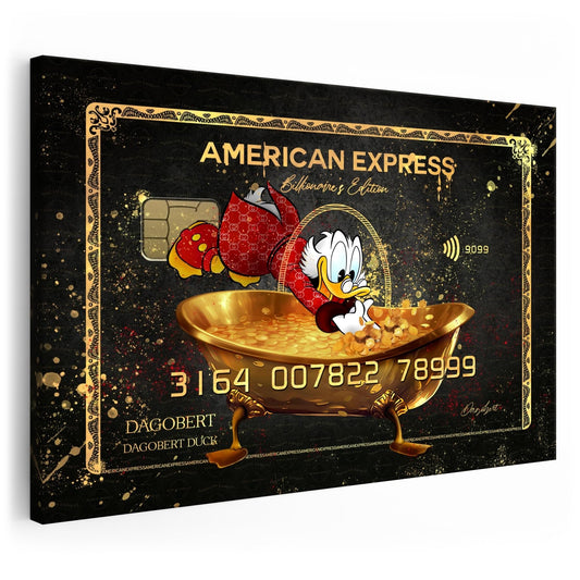 Artmazing | Scrooge McDuck Wall Art | Cool Living Room Wall Art | American Express Image | XXL Wall Art
