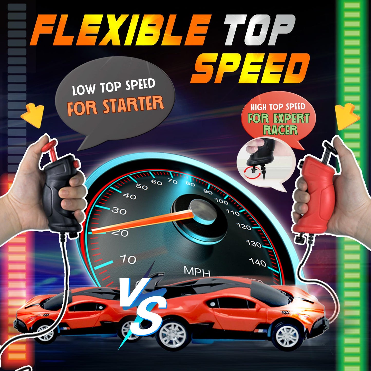 AGM MASTECH High Speed Series Slot Car Race Track Sets - Slot cars, race tracks & accessories Electric race track, Dual electric race track, Electric race car set for girls & boys.