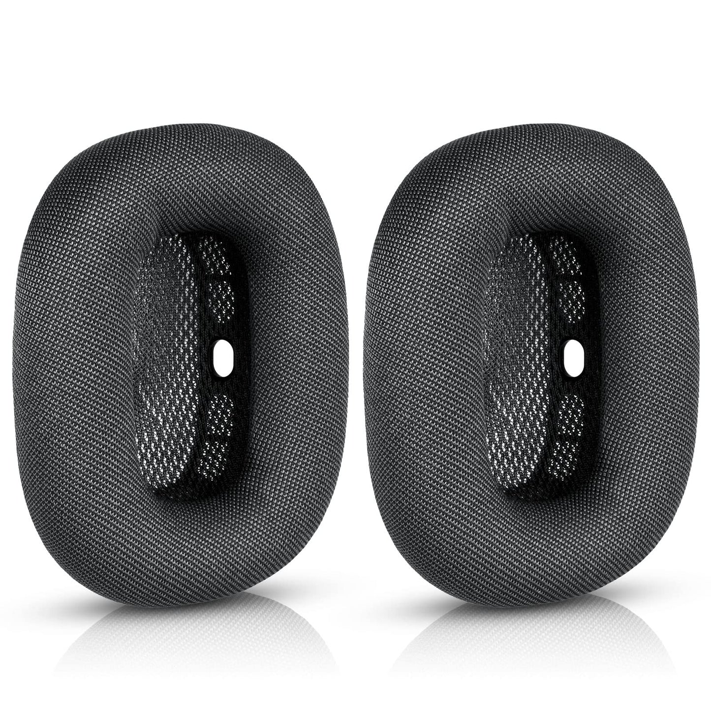 QKIIP Airpods Max Earpads, replacement earpads for AirPods Max headphones, featuring knit mesh canopy and memory foam, compatible with Apple Airpods Max Noise Cancellation Over-Ear Headphones (Space Gray)