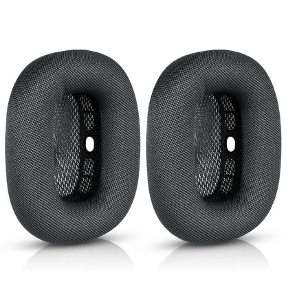 QKIIP Airpods Max Earpads, replacement earpads for AirPods Max headphones, featuring knit mesh canopy and memory foam, compatible with Apple Airpods Max Noise Cancellation Over-Ear Headphones (Space Gray)