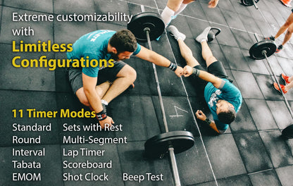 GymNext Flex Timer Wall Clock Digital - Gym Edition - Interval Timer for gym workouts - Control via mobile app using Bluetooth - XXL Wall Clock