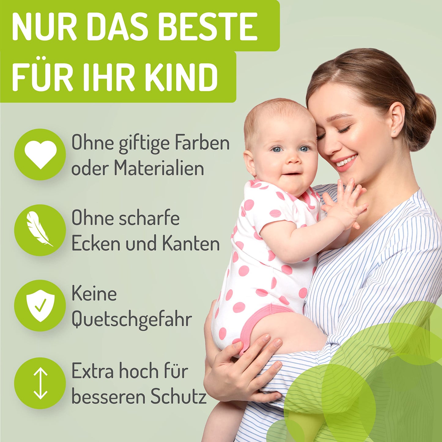 BOMI safety gate Mira | No drilling | 90° stop | Self-closing | Narrow white metal door gate | Stair gate clamping gate | Width: 63-71 cm