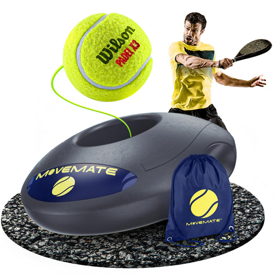 MOVEMATE Padel Trainer Set with Wilson® Padel ball | innovative ball game for outdoor, garden, park for kids & adults | includes carrying bag & instructional videos
