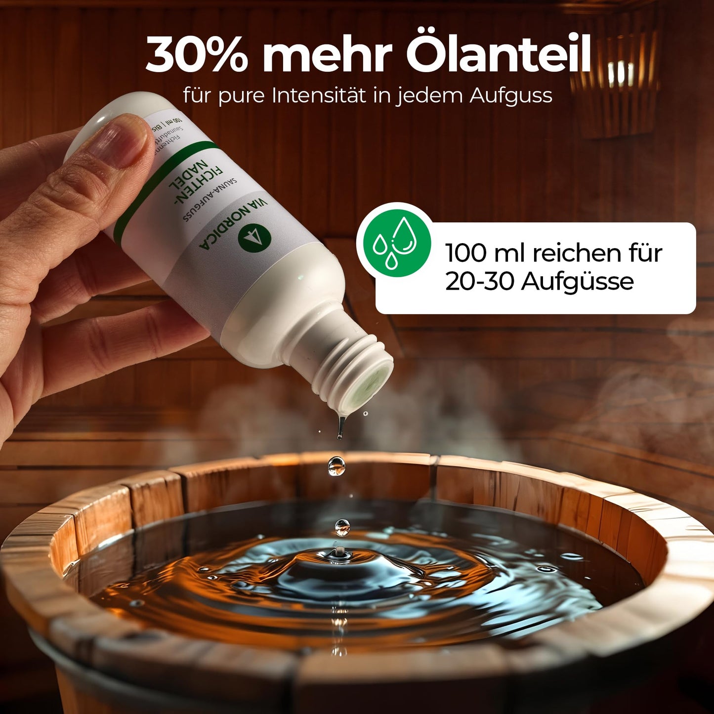 VIA NORDICA Sauna infusion set [BreathEasy complex formula] Sauna scents & essential oils - Great sauna infusion trial set, sauna oil sauna scent sauna accessories wellness infusion scent oil - Set Bio Breathe Freely