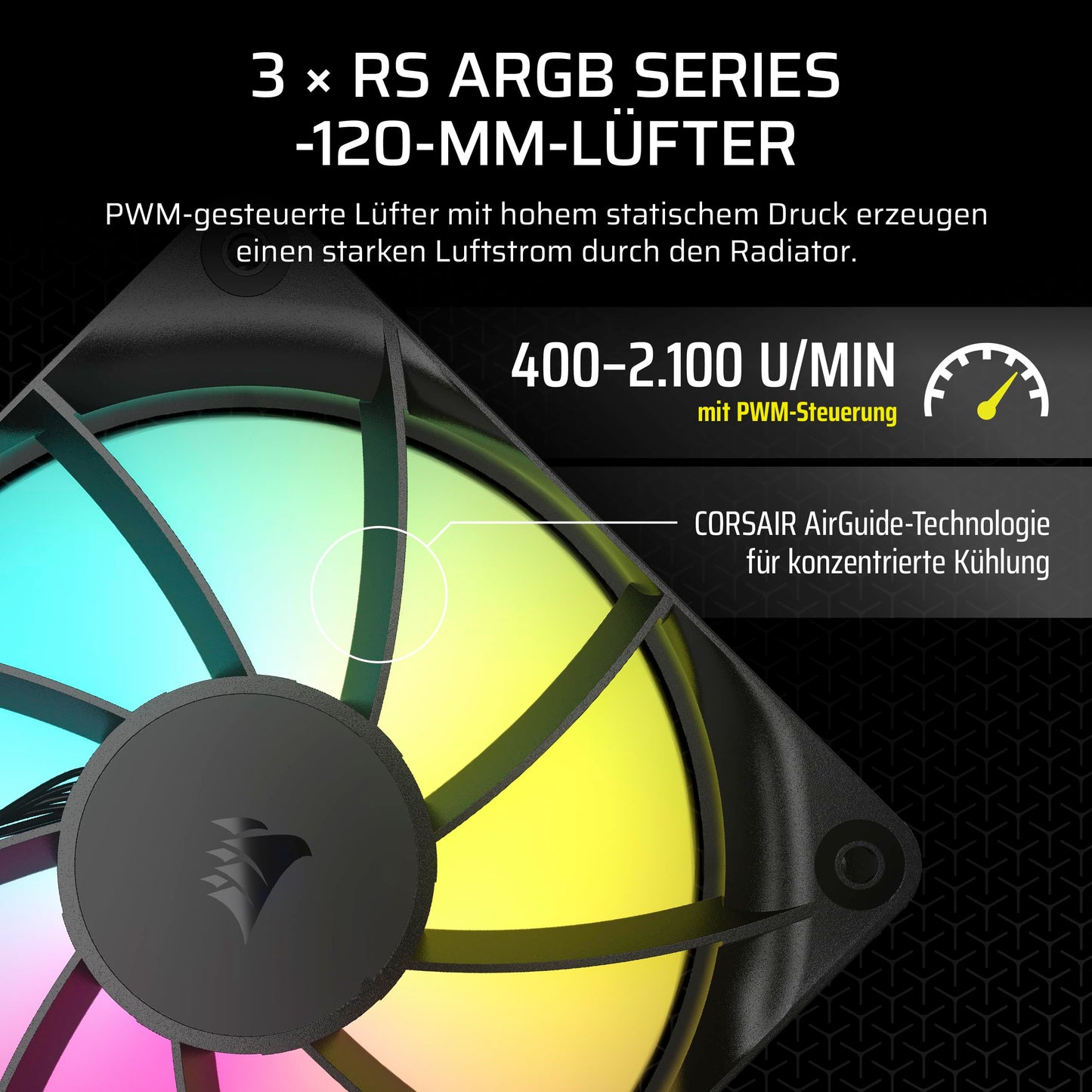 CORSAIR Nautilus 360 RS ARGB CPU Liquid Cooler - 360mm AIO - Low Noise - Direct Motherboard Connection - Intel LGA 1851/1700, AMD AM5/AM4 - 3X RS120 ARGB Fans Included - Black