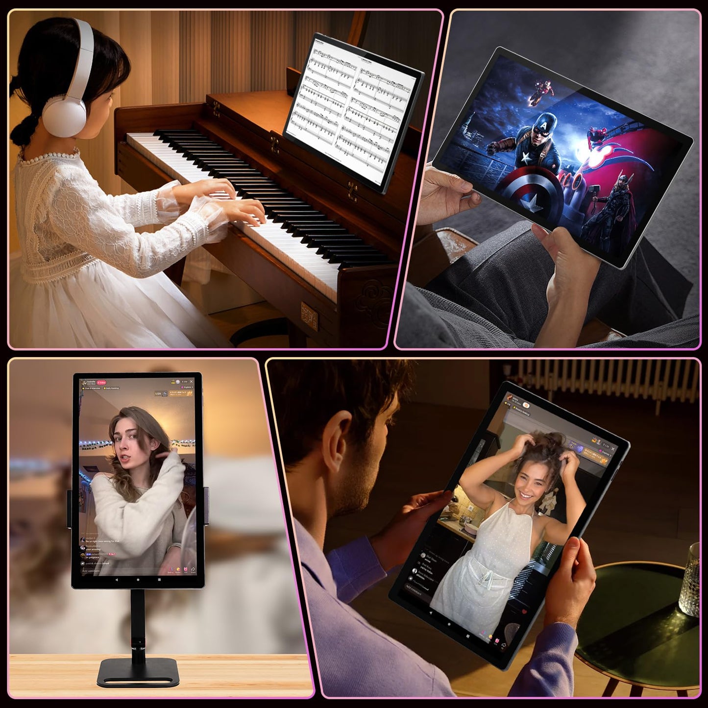 azamp 15.6-inch Android 14 tablet, MES-B3 Large tablet with IPS display, Helio G99 Octa-Core, 6GB RAM+128GB ROM (expandable to 1TB), 12000mAh battery, BT5.0, 2.4G/5G WiFi, 32MP camera.