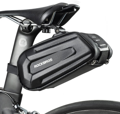 ROCKBROS Bicycle Saddle Bag Water Resistant 3D Hard Shell Bike Seat Bag with Quick Release for MTB Road Bike 1.8L