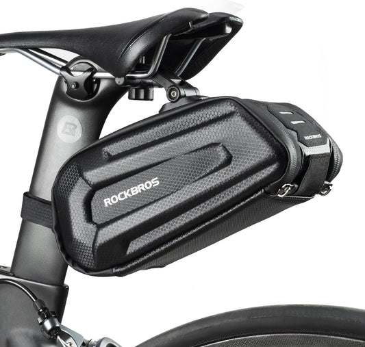 ROCKBROS Bicycle Saddle Bag Water Resistant 3D Hard Shell Bike Seat Bag with Quick Release for MTB Road Bike 1.8L
