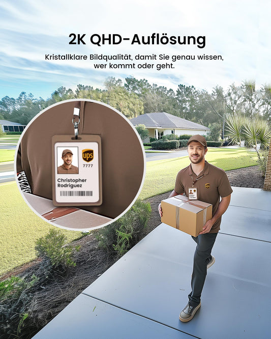 AOSU 2K Outdoor Surveillance Camera with Solar Battery 3MP [360° PTZ Panorama, Integrated Solar Panel] Wireless PIR Motion Detection Automatic Tracking Color Night Vision Sound & Light Alarm 2-Way Audio