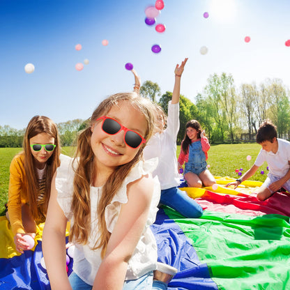 Buoyeye 24 Piece Kids Sunglasses Neon Boys Girls Children Party Favor Bag Filler Beach Pool Birthday Party/Boys Girls Birthday Party Accessories (12 Colors)