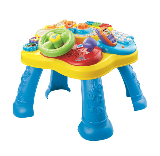 Vtech Baby Activity Table - Colorful baby play table with 6 activity panels and interactive elements - Learn colors, numbers, animals, music, and shapes in a fun way - For children aged 12-36 months.