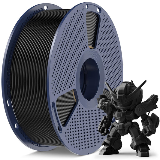 SUNLU High Speed PLA Metal Filament, 1kg PLA 3D printer filament 1.75mm, Stronger 3D printing filament, Dimensional accuracy +/- 0.02mm, Compatible with 3D FDM printers, 1kg spool (2.2 pounds), Black.