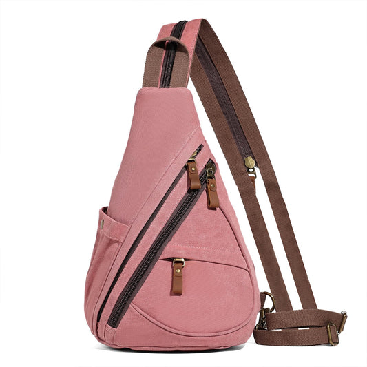 KL928 Canvas Sling Bag Backpack for men and women - Shoulder backpack crossbody bag with adjustable shoulder strap perfect for outdoor sports, hiking, cycling, mountain climbing, traveling.