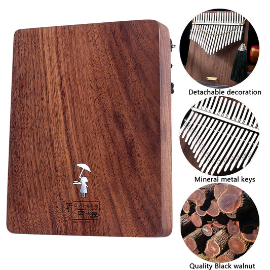 LingTing Kalimba LT-K21W 21 keys Thumb Piano Mbira, Gift for Kids and Adults, Beginners (Whisper of Rain)