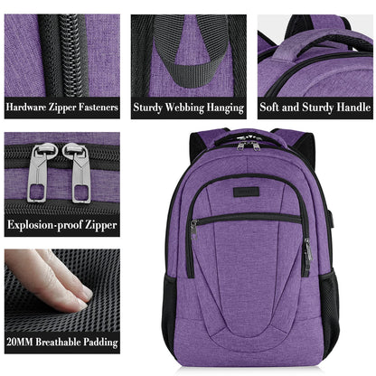 BIKROD backpack for men and women, school backpack for boys and girls, teenagers, waterproof backpack | 17.3 inch laptop bag with USB charging port | perfect for work, travel, hiking with anti-theft pocket.