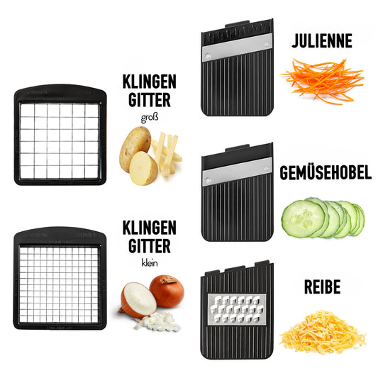 Vegetable slicer mandolin vegetable cutter - vegetable slicer cucumber slicer onion slicer potato slicer fruit slicer - grater for vegetables and cheese - julienne slicer (All-in-1 White)