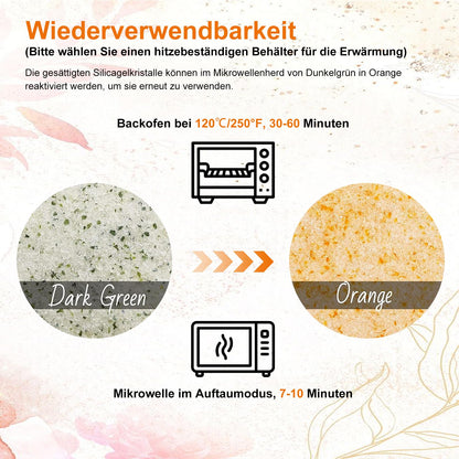 5.0 lbs Silica Gel Flower Drying Crystals, Silicate Desiccant for Drying Flowers, Reusable Flower Preservative, Color-Indicating Fine Crystals Desiccant