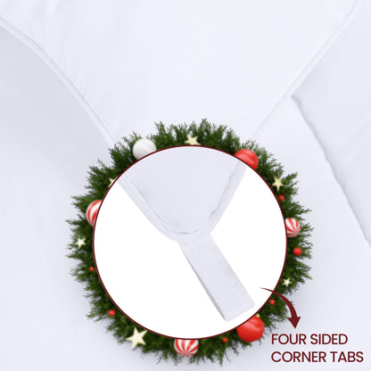 Utopia Bedding Comforter 220 x 240 cm, Duvet 370 GSM Filling, Plush Comforter, All Season Duvet, Quilted Comforter, Alternative Comforter, Super Soft Cozy (White)