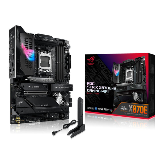 ASUS ROG Strix X870E-E Gaming WiFi Motherboard Socket AM5 (AMD, X870E, ATX, 18+2+2 Power Stages, Dynamic OC Switcher, Core Flex, DDR5, WiFi 7, M.2, PCIe 5.0)