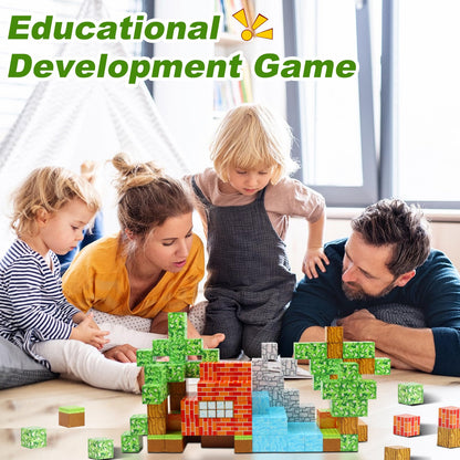 Knoiuao Magnetic Building Blocks, 147 Piece Magnetic Building Blocks, Build Magnet World Set for Boys and Girls, Montessori Building Blocks Toy, Gifts for Kids aged 3 4 5 6 7 8 years.