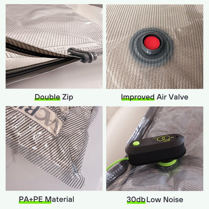 Vacbird Vacuum Bags for Clothes with Electric Pump, 9 Pack (3x 40x40, 3x 40x50, 3x 40x60), Space Saving Vacuum Storage Bags for Clothing Ideal for Travel, Bedding, Moving, Daily Storage.