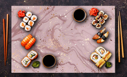 Stove cover 80x52 cm 1-piece ceramic hob cover induction stove protector splash guard glass plate decoration cutting board, marble pink