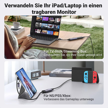 UGREEN Video Capture Card, 4K HDMI to USB C/A Capture Card, 1080P Video Grabber for gaming, recording, livestreaming, compatible with Switch, PS5, Xbox, TV Stick, camera, laptop, iPad, Mac, iPhone, Mac mini 4