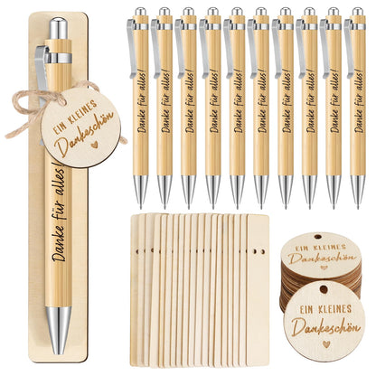 BOFUNX 20pcs Thank You Gifts Thank You for Everything Pen Gifts Wood Pen Thank You Gift Farewell Gift for Colleagues Educators Teachers Daycare School Retirement