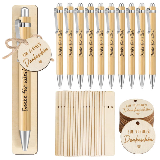 BOFUNX 20pcs Thank You Gifts Thank You for Everything Pen Gifts Wood Pen Thank You Gift Farewell Gift for Colleagues Educators Teachers Daycare School Retirement