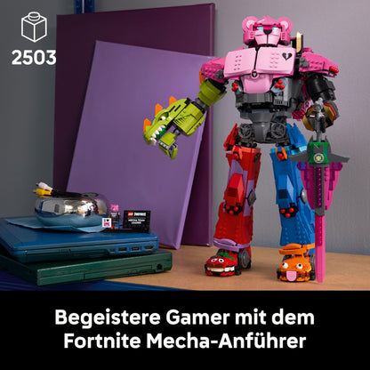 LEGO Fortnite Mecha Team Leader Figure - Display Model Kit includes a Sword & a Minifigure - Collectible Gift for Adult Video Gaming Fans - 77078