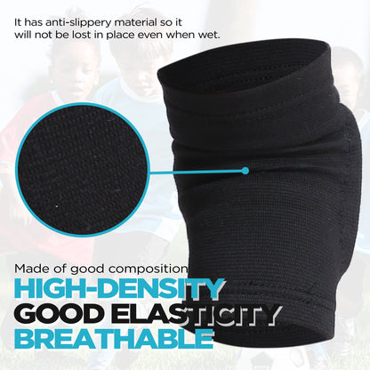 Bodyprox, Volleyball Knee Pads for Teens, Unisex, 1 Pair, Black, Ages 13-18