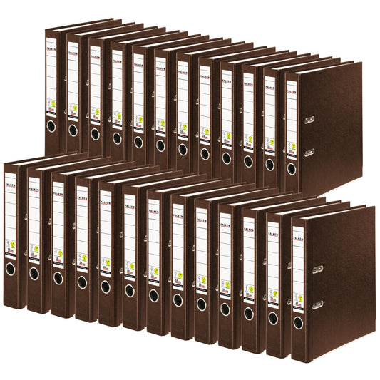 Original Falcons 25-pack PP-Color plastic folders. Made in Germany. 5 cm narrow DIN A4 brown ring binder vegan file folders office folders plastic folders slot folders
