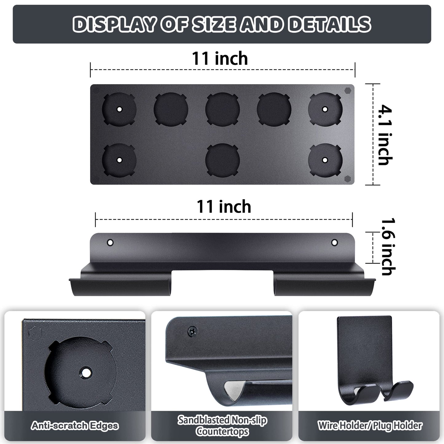 YOUSTOO Storage Holder for Dyson Airwrap Wall Mount Stand for Dyson Air Wrap Curling Iron Accessories Organizer for Dyson Wrap Bracket Rack Bathroom Bedroom