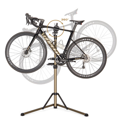 CXWXC Bike Repair Stand, Aluminum Folding Bicycle Assembly Stand for E-Bikes/Mountain Bikes. Bike Repair with Magnetic and 360° Rotatable Head.