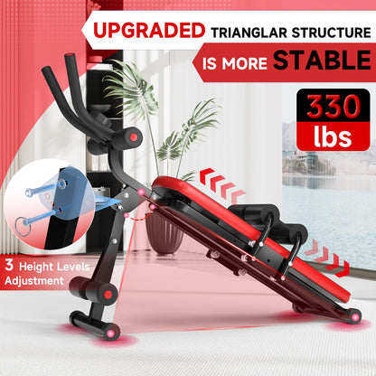 Abdominal Trainer Ab Machine for Home Multifunctional Fitness Equipment for Full Body Workout with LCD Monitor Abdominal Muscle Trainer up to 150kg