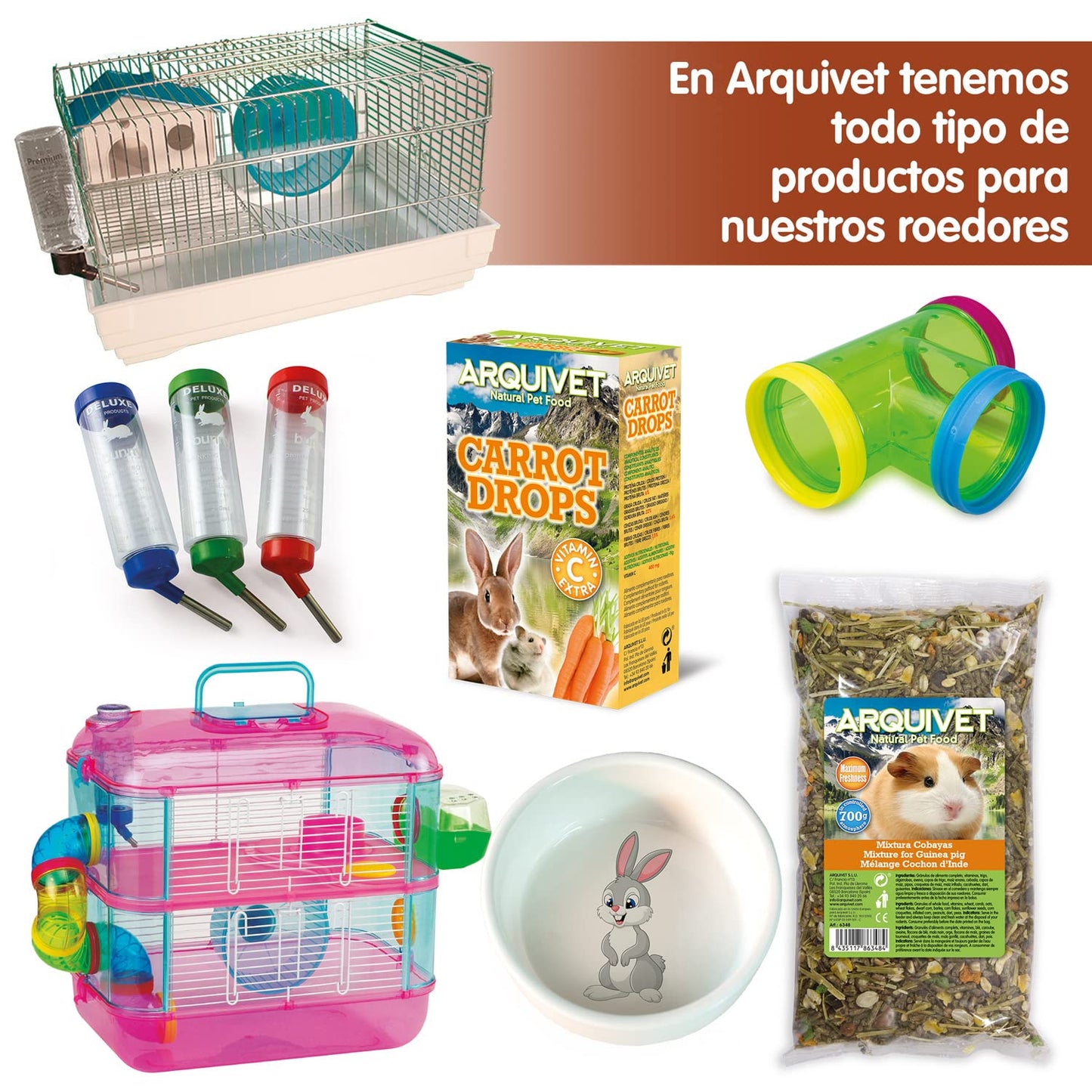 Arquivet plush rabbit cradle, soft and warm bed, hammock for rabbits and small mammals, Black, 40 x 24 x 12 cm.