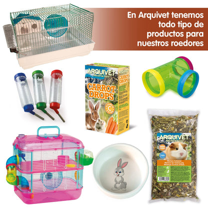 Arquivet plush rabbit cradle, soft and warm bed, hammock for rabbits and small mammals, Black, 40 x 24 x 12 cm.