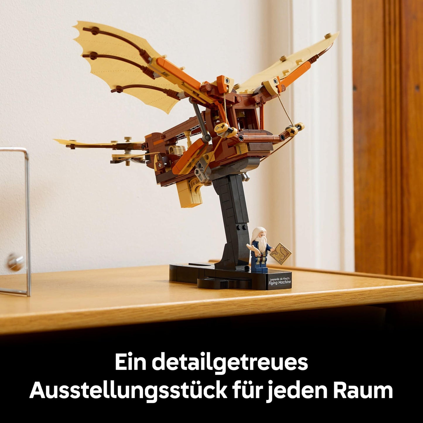 LEGO Icons Leonardo da Vinci's Flying Machine with Flapping Wings - Includes minifigure & stand - Adult building set - Home decor - Gift idea - 10363