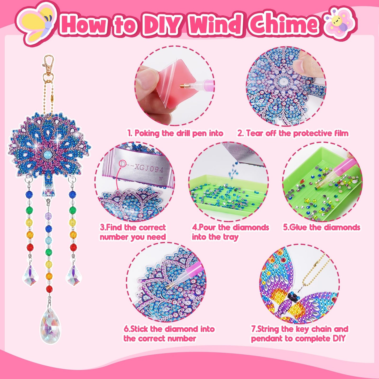 iKidiki craft sets for kids, gifts for 6, 7, 8, 9, and 10-year-old girls