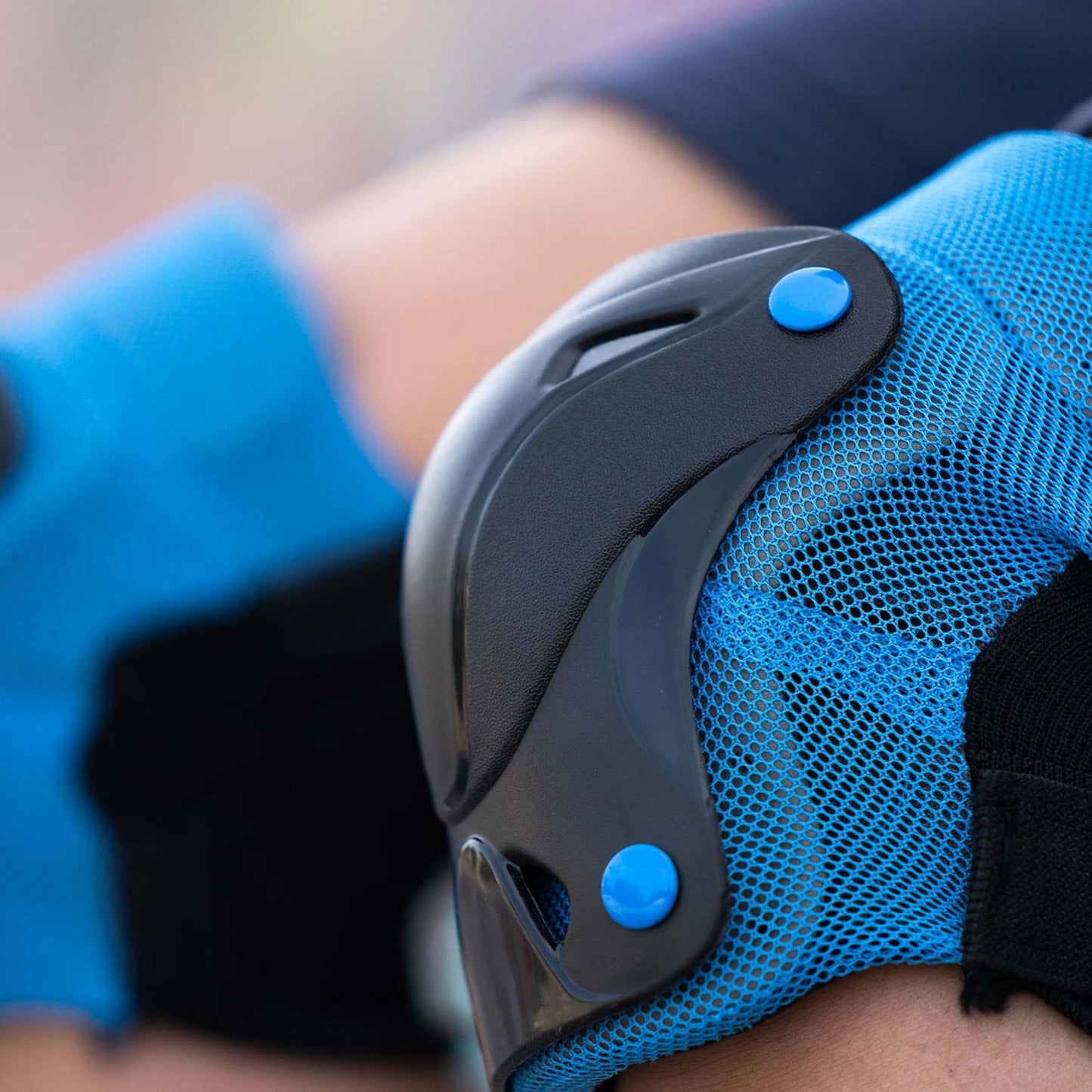SKATEWIZ Kids Knee Pads Inliner Protector Set [6 pieces] - Knee and Elbow Guards - Safety gear for skateboarding and inline skating - Protect-1 Blue Size XS
