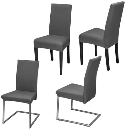 Staboos chair covers 6-piece set - High-quality and elastic chair covers for swing chairs - Easy-care chair covers & covers for chairs - Perfect chair cover 6-piece set - ÖKO TEX certified - Dark gray
