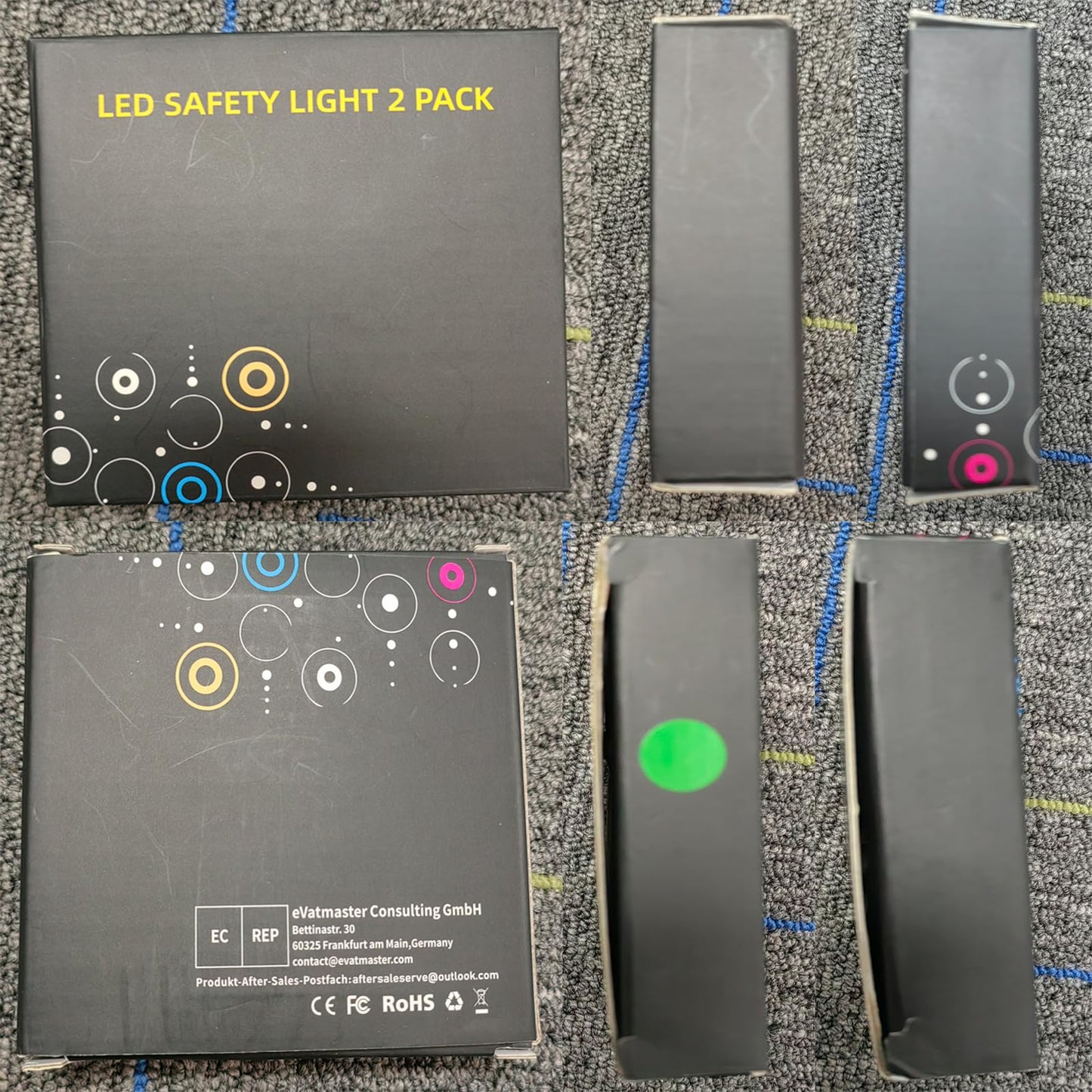 ZLCBBD LED Blink light for kids - USB rechargeable reflector light for school bags, safety light attachment for hiking, running, jogging, pet backpack, clothing Green