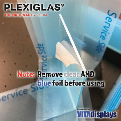 10-pack of bookends/book stands ECO (height: 10.0 cm) Angle book holder for books made of original PLEXIGLAS® (10 pcs.)