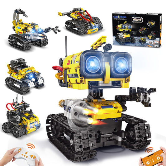 CUBIMANA Technology Robot Building Toy for Kids - 5 in 1 App & Remote Control Technology Toy, Wall Robot/Engineering/Mech Scorpion Toy, Gifts for Boys Girls 10+ Years (560 Pieces)