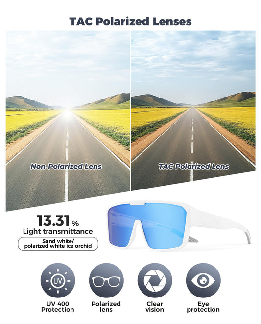 ROCKBROS Bike Glasses Polarized Fit Over Sunglasses Outdoor MTB Road Cycling Sport Goggles for Men and Women