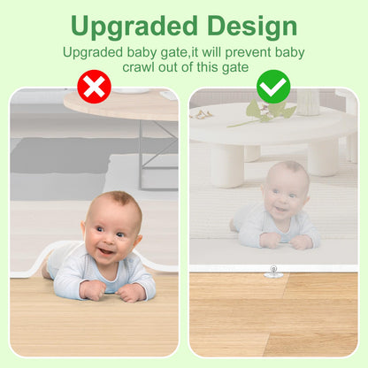 MYPIN Retractable Stair Gate for Baby Pets, Baby Gate 0 to 140 cm, 33 x 55 inches, Extra Wide Safety Gate, Dog Gate for Stairs, Hallways, One-Hand Operation, Easy to Clean, White.